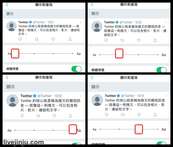 twitter 字形大小